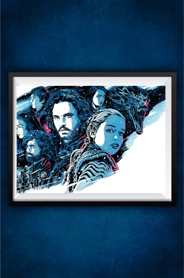 Multicolor_Acrylic_Got_Main_Characters_Game_Of_Thrones_Poster_For_Home_Decor